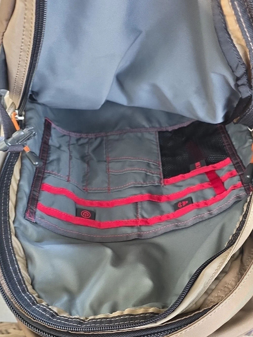 The North Face Borealis Backpack Tan Brown Orange Bungee Hiking Travel Laptop
